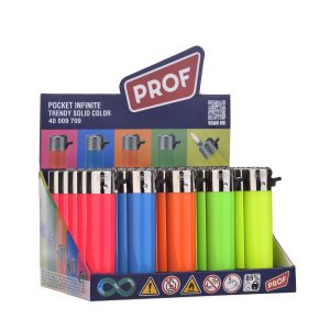 Pack 25 Uds. Mechero Encendedor Redondo Recargable con Piedra recambiable + Pack DE 2 Clipper Gas ISOBUTANO 300 ML para MECHEROS Exclusivo de DISPAU (Trendy Solid Color) - Image 3