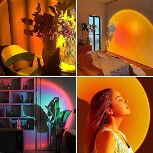 DISPAU Lámpara de Proyección LED Sunset, Luz Ambiental Circular Naranja, Iluminación Decorativa para Fotografía y Contenido [Clase de eficiencia energética G] - Image 5