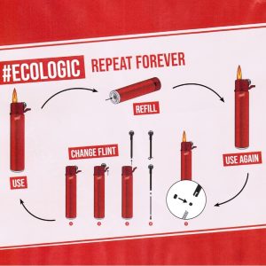 Pack de 25 Mecheros Redondos Recargables con Piedra Reemplazable Exclusivo EN DISPAU (RAVE) - Image 5