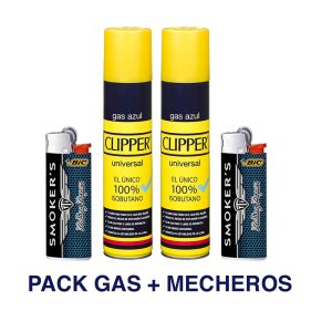 Pack 2 Botellas de GAS CLIPPER AZUL 300 ML para Recargar Mecheros y Sopletes de Cocina + 2 MECHEROS BIC "SMOKER'S" DE REGALO - Image 4